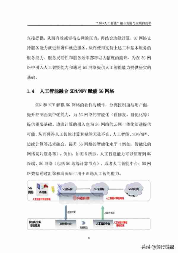 “5G+人工智能”融合发展与应用白皮书